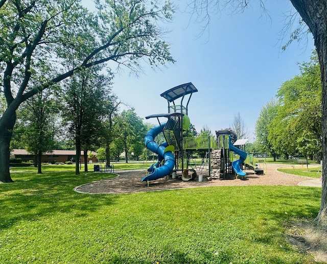 9011 Menard Ave, Morton Grove, IL 60053 - community play area with a lawn