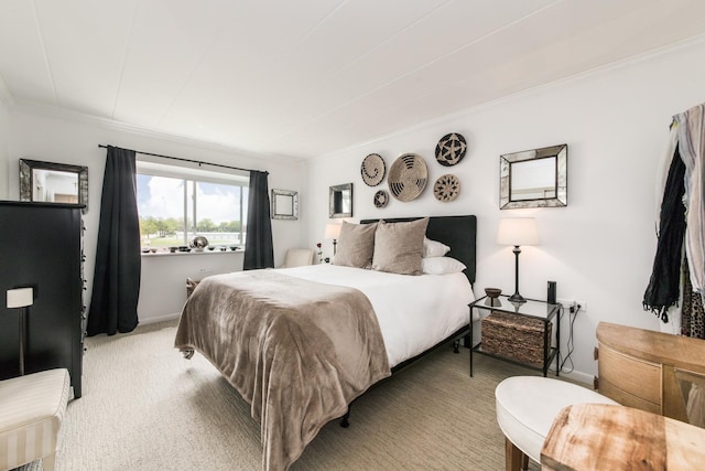 5540 Walnut Ave Unit 23C, Downers Grove, IL 60515 - bedroom featuring ornamental molding, baseboards, and light colored carpet