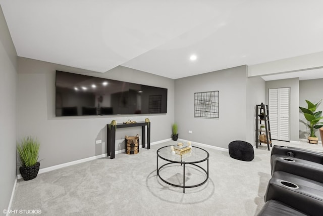 319 Carole St, Sugar Grove, IL 60554 - living area with carpet, baseboards, and recessed lighting