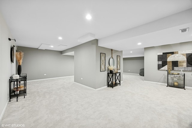 319 Carole St, Sugar Grove, IL 60554 - finished basement with carpet flooring, recessed lighting, and baseboards