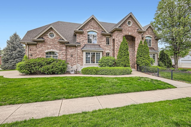 349 Home Ave, Itasca, IL 60143 - view of front of property with brick siding, a shingled roof, and central AC unit