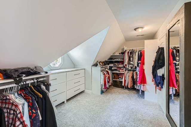 349 Home Ave, Itasca, IL 60143 - spacious closet with light colored carpet and vaulted ceiling