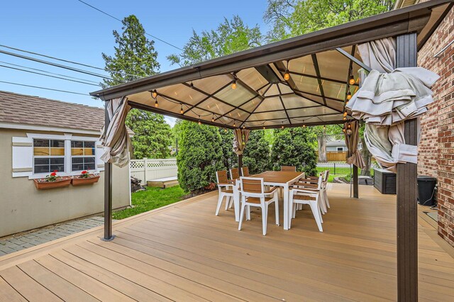 349 Home Ave, Itasca, IL 60143 - deck with a gazebo and outdoor dining space