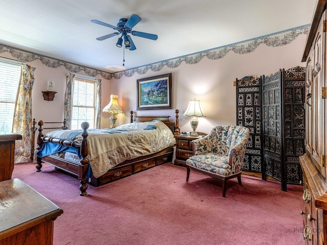 1010 Hampshire Ln, Elgin, IL 60120 - bedroom featuring carpet flooring and a ceiling fan