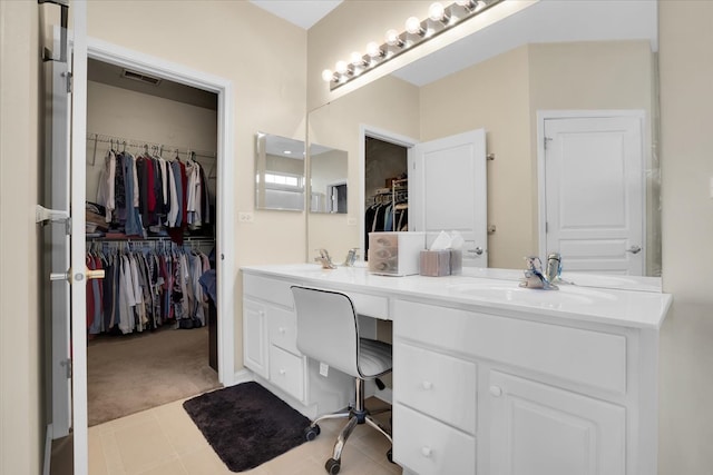 13569 Winterberry Ln, Huntley, IL 60142 - full bathroom with double vanity and a spacious closet