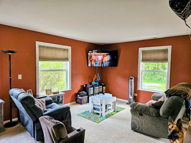 25159 Faraday Rd, Manhattan, IL 60442 - carpeted living area with plenty of natural light and baseboards