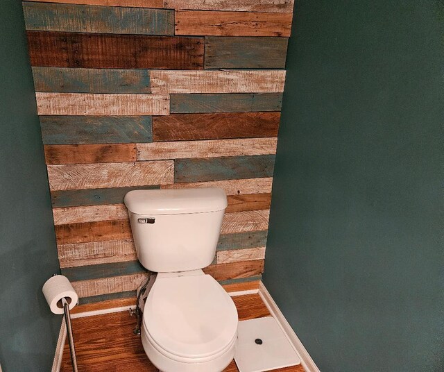 25159 Faraday Rd, Manhattan, IL 60442 - bathroom with wood walls, baseboards, and toilet