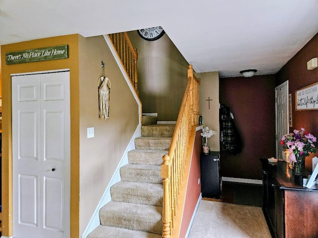 25159 Faraday Rd, Manhattan, IL 60442 - staircase with carpet flooring and baseboards