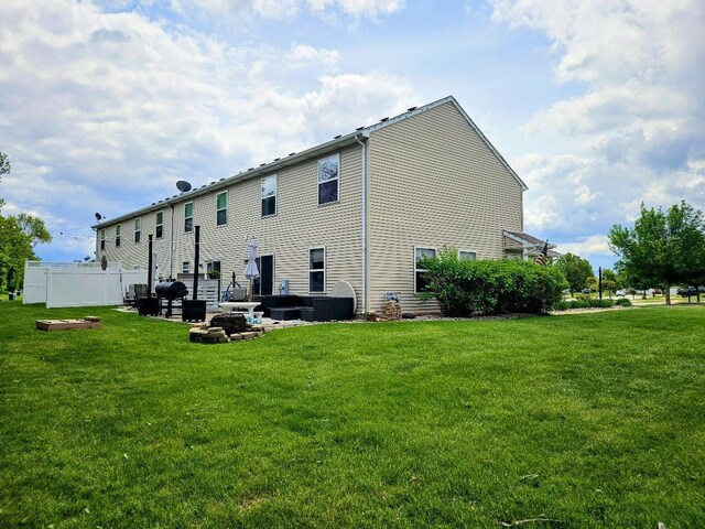 25159 Faraday Rd, Manhattan, IL 60442 - back of house featuring a fire pit