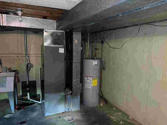 2856 W Touhy Ave Unit C, Chicago, IL 60645 - unfinished basement featuring electric water heater and heating unit