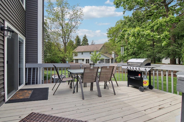 1034 Willoby Ln, Elgin, IL 60120 - deck featuring outdoor dining area and a grill