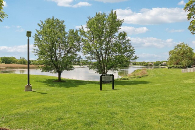 1034 Willoby Ln, Elgin, IL 60120 - view of property's community featuring a water view and a lawn