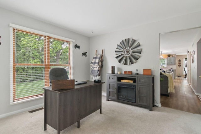 1034 Willoby Ln, Elgin, IL 60120 - home office with baseboards and light colored carpet