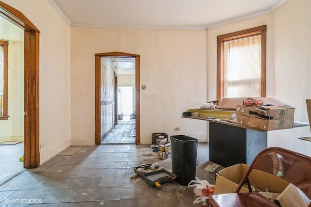6151 S Marshfield Ave, Chicago, IL 60636 - hall with crown molding and baseboards