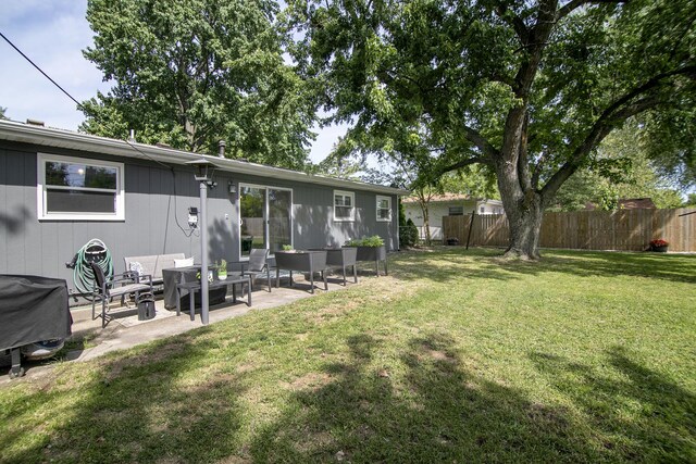 1274 Theresa Ln, Bourbonnais, IL 60914 - view of yard with an outdoor living space and a patio area