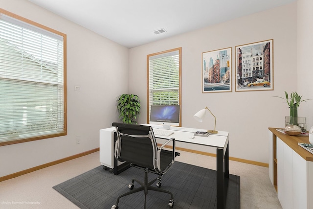 17016 Delevan St, Lockport, IL 60441 - home office featuring light colored carpet and baseboards