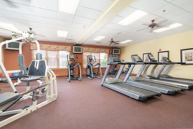 17016 Delevan St, Lockport, IL 60441 - exercise room with a ceiling fan, a drop ceiling, and carpet floors