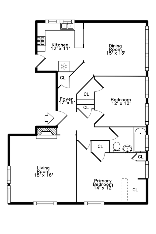 1929 Sherman Ave Unit 2E, Evanston, IL 60201 - home floor plan