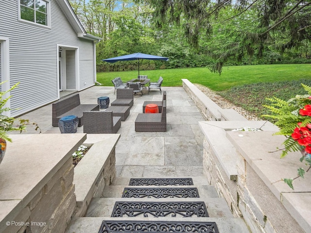 5951 S Grant St, Burr Ridge, IL 60527 - view of patio / terrace with an outdoor living space