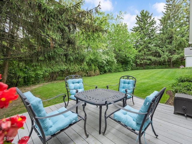 5951 S Grant St, Burr Ridge, IL 60527 - wooden deck featuring a yard