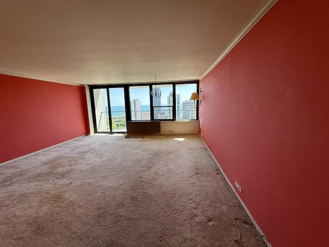 1560 N Sandburg Ter Unit 2704, Chicago, IL 60610 - empty room featuring ornamental molding and carpet