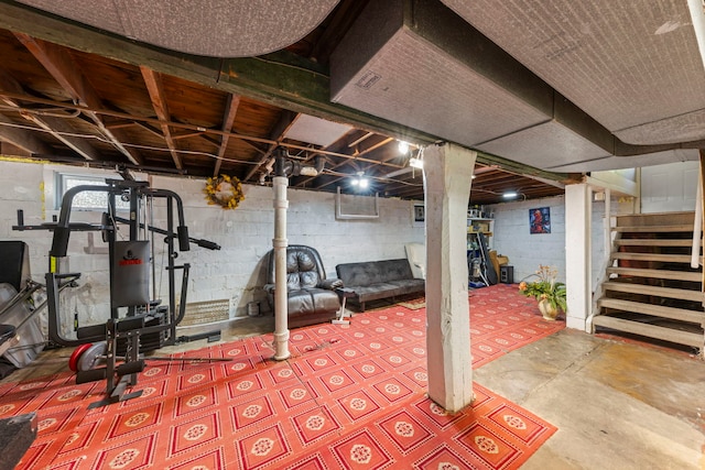 1028 5th St, Aurora, IL 60505 - basement with stairs