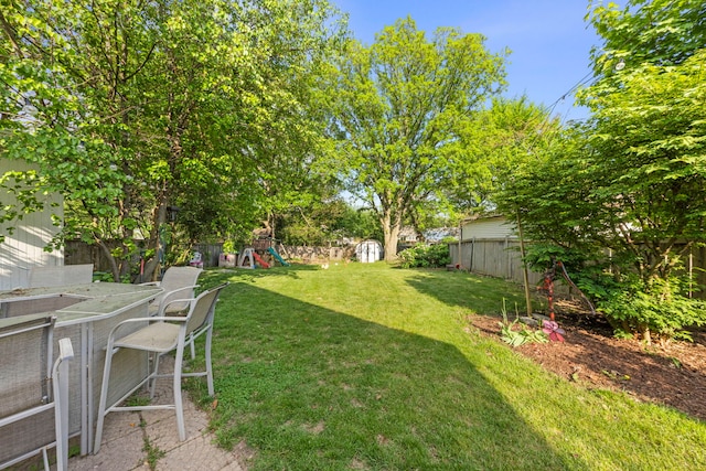 1028 5th St, Aurora, IL 60505 - view of yard featuring a playground