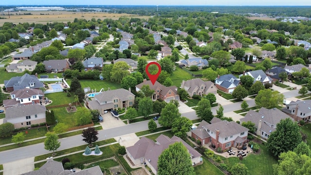 501 Siesta Dr, New Lenox, IL 60451 - aerial view of property and surrounding area with nearby suburban area