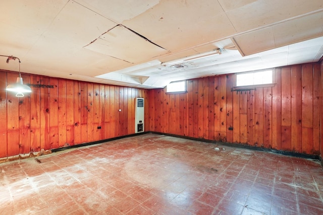 1571 W 100th Pl, Chicago, IL 60643 - below grade area with wooden walls and tile patterned floors