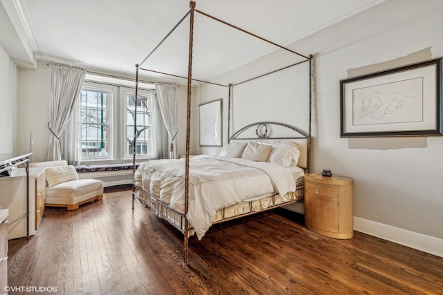 1320 N State Pkwy Unit 2A, Chicago, IL 60610 - bedroom with crown molding, hardwood / wood-style floors, and baseboards