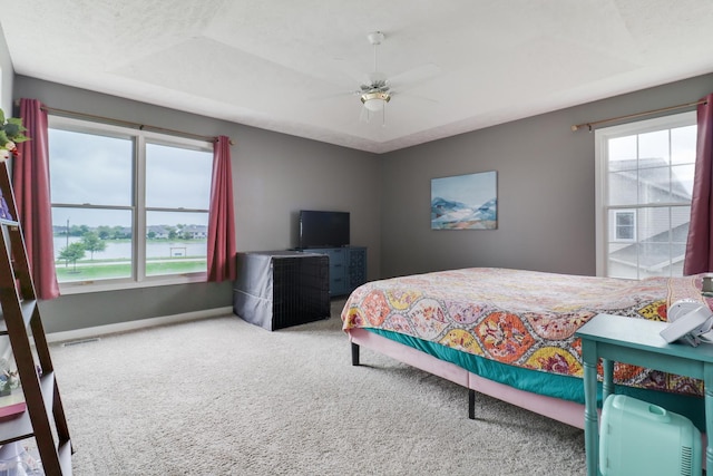2738 Wharton Way, Normal, IL 61761 - bedroom featuring carpet flooring, baseboards, and a ceiling fan