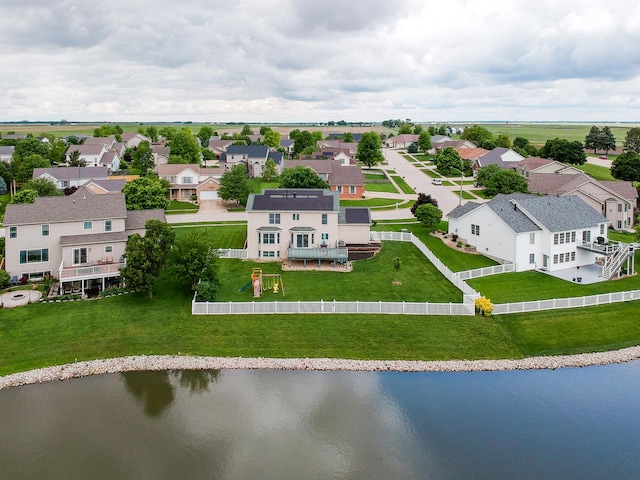 2738 Wharton Way, Normal, IL 61761 - aerial view of residential area with a large body of water