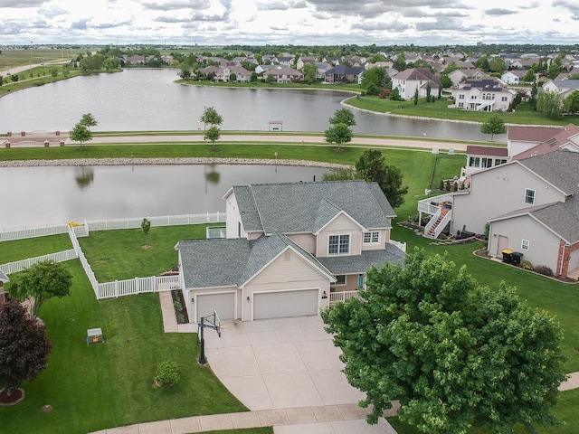 2738 Wharton Way, Normal, IL 61761 - aerial perspective of suburban area with a large body of water