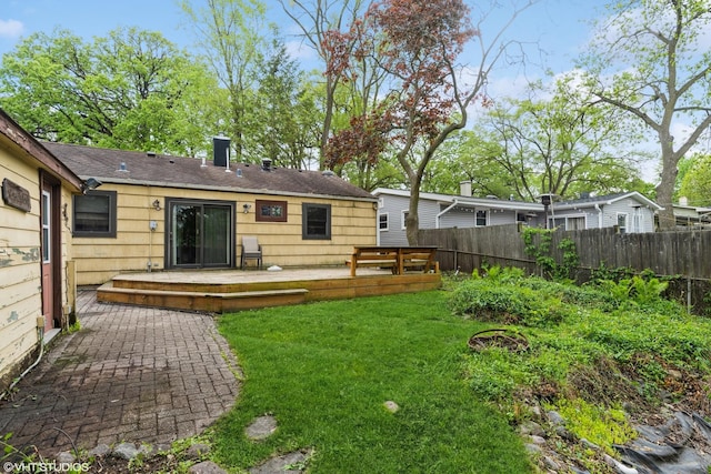 412 Midway Dr, Mundelein, IL 60060 - back of house featuring a wooden deck