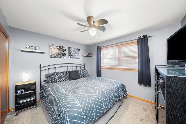 11325 S Kedzie Ave, Chicago, IL 60655 - carpeted bedroom featuring baseboards, a ceiling fan, and a closet