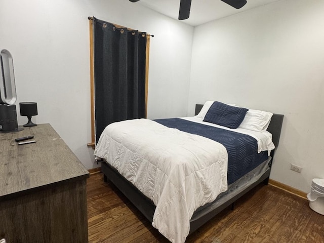 143 E 111th St, Chicago, IL 60628 - bedroom with wood finished floors, ceiling fan, and baseboards
