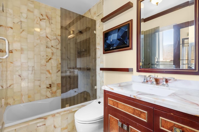 1450 N Astor St Unit 7D, Chicago, IL 60610 - bathroom with vanity, toilet, and tiled shower / bath