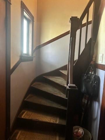 view of stairway