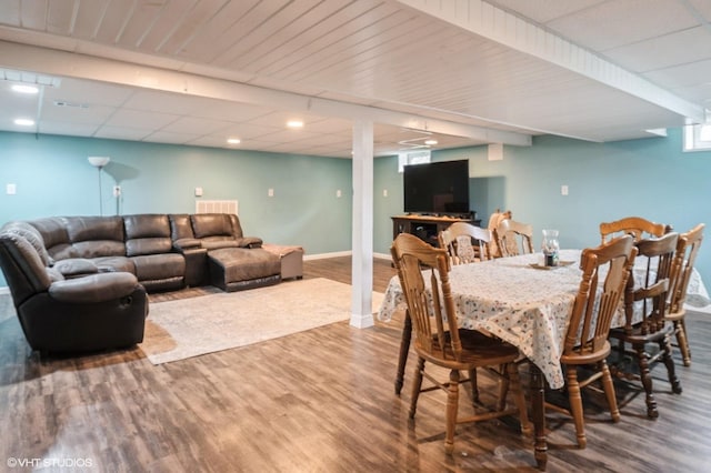 430 S Tanner Ave, Kankakee, IL 60901 - dining space featuring wood finished floors and baseboards