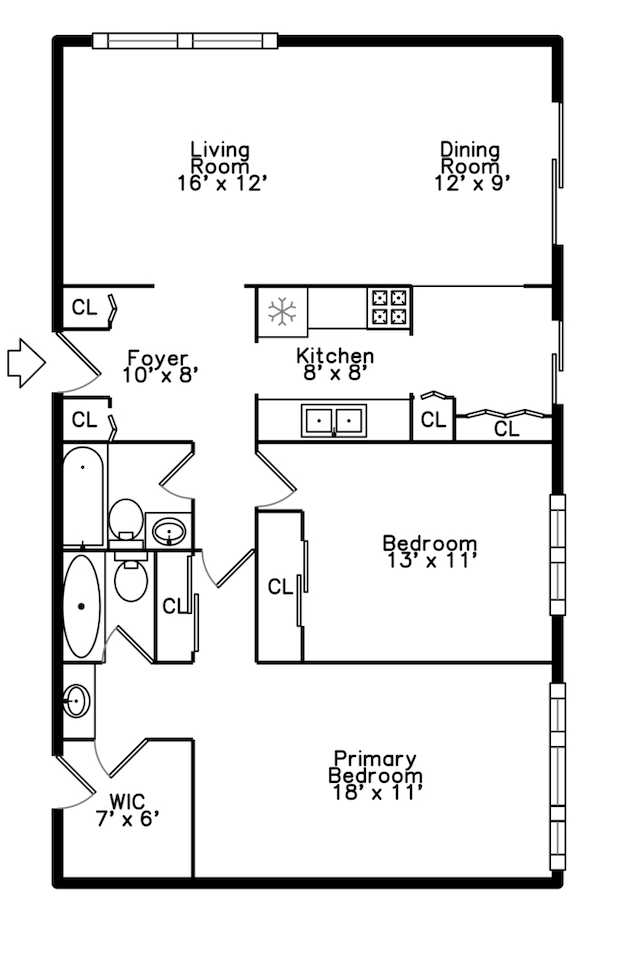 3150 W Bryn Mawr Ave Unit 301, Chicago, IL 60659 - floor plan / room layout