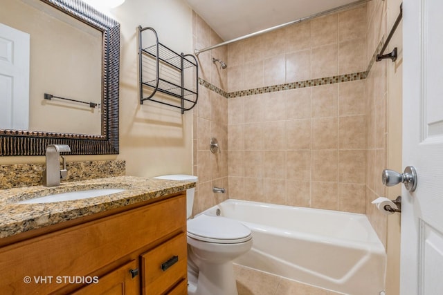4137 W 97th Pl Unit 311, Oak Lawn, IL 60453 - bathroom with vanity, washtub / shower combination, and toilet
