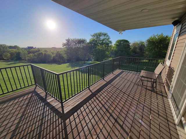 7648 N Indian Ridge Rd, East Dubuque, IL 61025 - deck featuring a yard