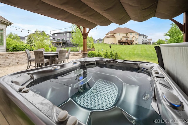 4336 Winterberry Ave, Naperville, IL 60564 - view of patio / terrace with a hot tub and a residential view