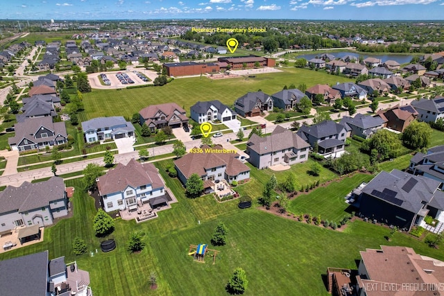 4336 Winterberry Ave, Naperville, IL 60564 - aerial overview of property's location featuring a nearby body of water and nearby suburban area