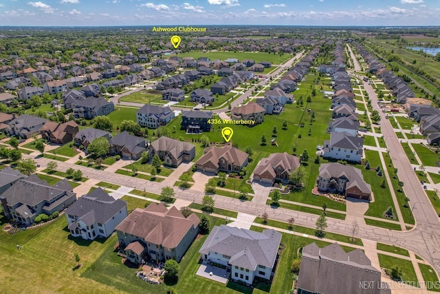 4336 Winterberry Ave, Naperville, IL 60564 - aerial view of property's location with nearby suburban area