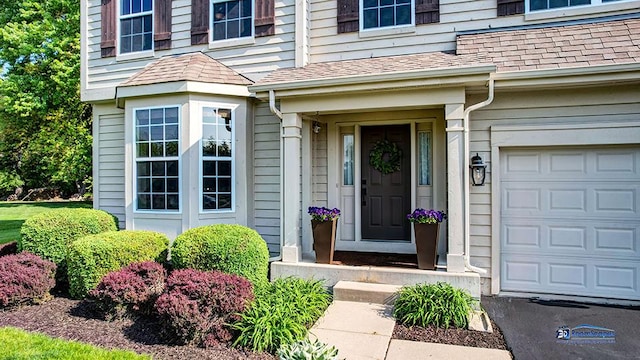 532 Nunda Trl, Crystal Lake, IL 60012 - entrance to property with a shingled roof and a garage