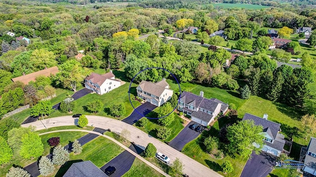 532 Nunda Trl, Crystal Lake, IL 60012 - aerial view of residential area featuring a heavily wooded area