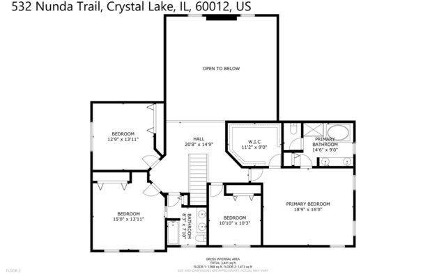 532 Nunda Trl, Crystal Lake, IL 60012 - property floor plan