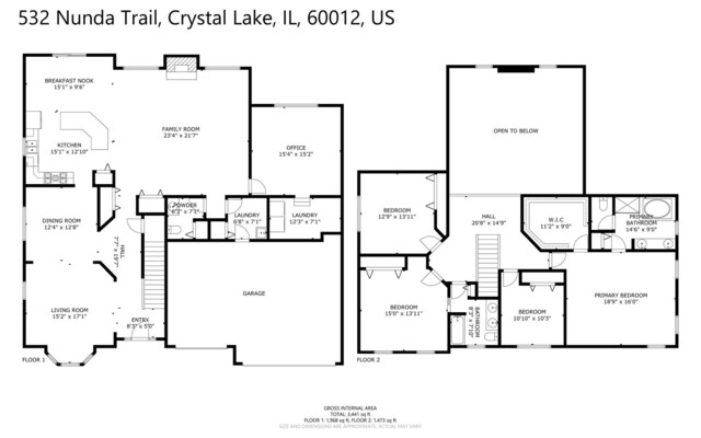 532 Nunda Trl, Crystal Lake, IL 60012 - home floor plan
