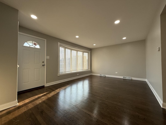 2620 W 36th Pl, Chicago, IL 60632 - entryway with healthy amount of natural light, dark wood-type flooring, baseboards, and recessed lighting